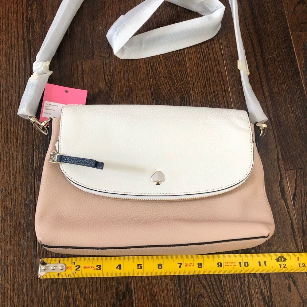 Kate Spade Large Convertible Polly Flap Adj. Shoulder Bag in Blush Multi - NEW! - Picture 10 of 15